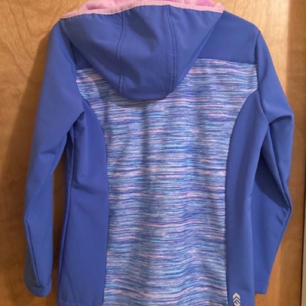 Women’s Full Zip Hooded Pink Purple Jacket by Free Country Athleisure Activewear - Picture 2 of 12